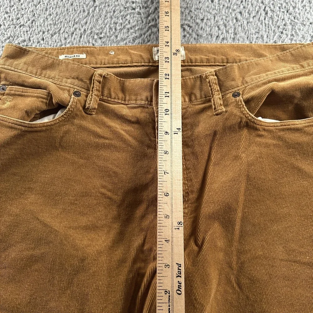 Todd Snyder Corduroy 5 Pocket Chino Pants Mens 34x32 Brown Relaxed Straight Leg